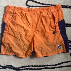 Nautica Men's Blue Orange Competition Swim Trunks Board shorts Sz L